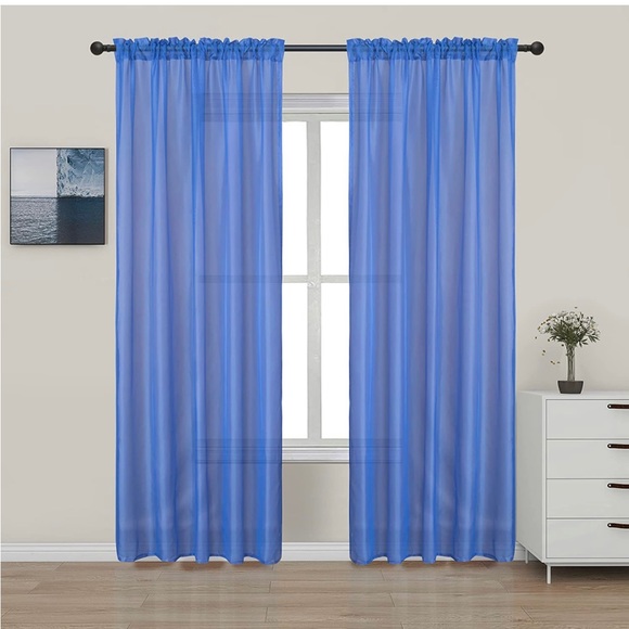 Wall Decor Decoridea Rod Pocket Sheer Voile Window Treatment Curtain